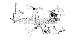 Gravely 987015 (8123) - Gravely Lawn Tractor, 12hp, With Hydraulic Lift (SN: 000101 & Above) ENGINE, FUEL SYSTEM AND EXHAUST SYSTEM