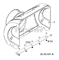 Poulan Pro PR 241 (961920092-00) - Poulan Pro Snow Thrower (2015-06) AUGER HOUSING IMPELLER