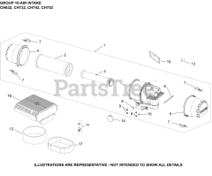 Kohler CH742-3000 - Kohler Command PRO Engine, Basic Version, 25hp, 747cc 10 Air Intake