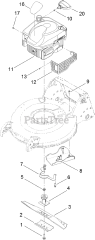 Lawn-Boy 10998 - Lawn-Boy Insight Walk-Behind Mower (SN: 312000001 - 312999999) (2012) Engine and Blade Assembly