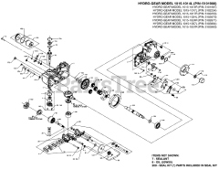 Ferris IS 2100Z (5901333) - Ferris IS2100Z Series 61" Zero-Turn Mower, 28hp Briggs & Stratton Transaxle SERVICE PARTS - ZT5400