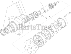 Toro 22974 (TRX-26) - Toro Trencher (SN: 310000301 - 310999999) (2010) Hydraulic Motor Assembly No. 104-8470