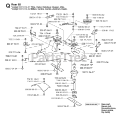 Husqvarna R 13 (953950401) - Husqvarna Swedish Riding Mower (2004-01) 85CM CUTTING DECK
