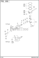 Subaru Robin EH122D26010 (EH12-2) - Subaru Robin Rammer Engine 200 Crankshaft