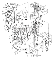 MTD 313-610E134 - MTD Snow Thrower (1993) (Home Depot) Engine And Pulley Assembly