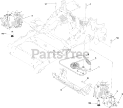 Toro 74925 TE (6000) - Toro 152cm Z Master Zero-Turn Mower, Side-Discharge Deck (SN: 313000001 - 313999999) (2013) HYDRAULIC PUMP, IDLER AND BELT ASSEMBLY