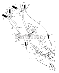 Murray 629108x30A - Murray 29" Snow Thrower (2003) Handle Assembly