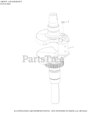 Kohler KT610-3008 - Kohler 6600 Series Engine, Basic Version, 19hp, 14.2kW 01 CrankShaft