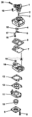 Echo EDR-2400 - Echo Reversible Engine Drill (Type 1) Carburetor