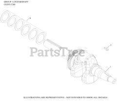 Kohler CH395-3260 - Kohler Command PRO Engine, Made for Fuzhou Longteng, 9.5hp, 7.1kW 01 CrankShaft