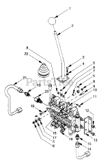 Cub Cadet 457 (590-457-000) - Cub Cadet Backhoe att Valve Controls And Hardware 457 Backhoe