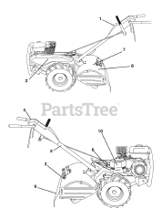 Husqvarna DRT 900 (960930008-03) - Husqvarna Rear-Tine Tiller (2009-04) Decals