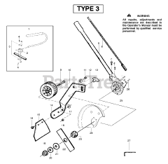 Poulan Pro PPB 1000 E - Poulan Pro Edger Attachment, Type 3