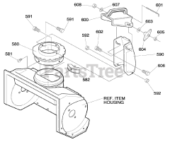 Scotts 620000x31A - Scotts 20" Snow Thrower (2000) Discharge Chute Assembly