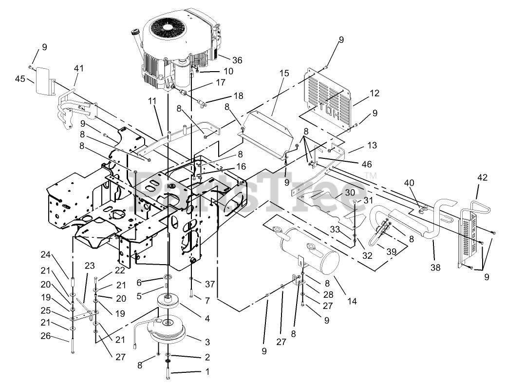 Toro 74176 TE (Z 147) Toro 112cm Z Master ZeroTurn Mower, SideDischarge Deck (SN 230000001