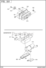 Subaru Robin EH300B13110 (EH30) - Subaru Robin Engine 331 Intake &amp; Exhaust