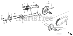 Honda GX200 QXB2/A (GCAE) - Honda Engine, Made in Japan (SN: GCAE-1900001 - GCAE-8999999) CAMSHAFT