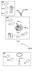 Briggs & Stratton 130G32-0258-H5 - Briggs & Stratton Horizontal Engine Carburetor Group