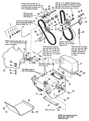 Simplicity 1080 S (1691776) - Simplicity 32" Snow Thrower, 10hp Engine &amp; Frame Group