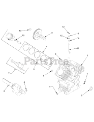 Cub Cadet 5252 (54AE52D-710) - Cub Cadet Compact Tractor Crankcase and Crankshaft