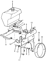 Cub Cadet 1204 (147-610-100) - Cub Cadet Garden Tractor (SN: 756300 - 799999) Fuel Tank and Related Parts