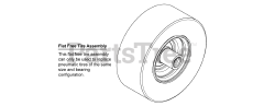 Ferris 5109903 - Ferris Flat Free Tire Assembly with Roller Bearings, Black 13 X 6.5-6