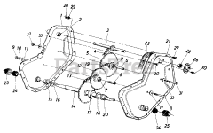 MTD 210-406-000 - MTD Tiller (1990) Chain Case (wheels), With Reverse Drive
