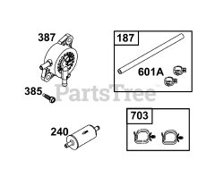 Briggs & Stratton 44N877-0009-B5 - Briggs & Stratton Vertical Engine Fuel Supply Group