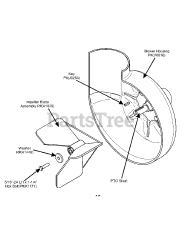 Cub Cadet 59A30045 (59A30045150) - Cub Cadet Power Assist Twin Bagger att Impeller Blade
