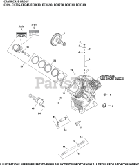 Kohler ECH730-3001 - Kohler Command PRO EFI Engine, Basic Version, 25hp, 18.61kW Crankcase Group 2-24-370 ECH630-749