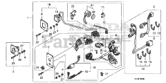Honda BF175 AK1 XA (BAJJ) - Honda Marine Engine, Made in Japan (SN: BAJJ-1300001 - BAJJ-9999999) SWITCH PANEL KIT (1)