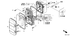 Honda EB4000X AT1 (EBSC) - Honda Generator, Made in China (SN: EBSC-1000001 - EBSC-1499999) AIR CLEANER (2)