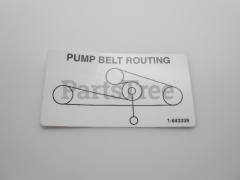 Toro E643339 Belt Routing Decal