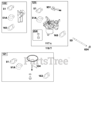 Briggs & Stratton 106232-0389-F1 - Briggs & Stratton Horizontal Engine Carburetor Group