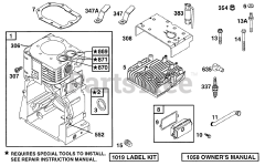 Briggs & Stratton 194412-1121-01 - Briggs & Stratton Horizontal Engine Cylinder, Head