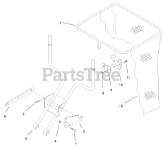 Toro 79301 - Toro 42"/48" Vacuum Bagger for 300 Series Tractors (SN: 310000001 - 310999999) (2010) Bag And Frame Assembly