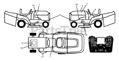 Husqvarna TC 238 (960510159-00) - Husqvarna 38" Garden Tractor (2016-08) DECALS
