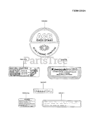Kawasaki FA130D-AS18 - Kawasaki Engine LABEL