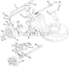 Ariens 911193 (LM 21 S) - Ariens 21" Self-Propelled Walk-Behind Mower, 6hp Kawasaki (SN: 000101 - 021999)
