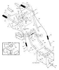 Murray 627809x5D - Murray 27" Snow Thrower (2005) Handle Assembly