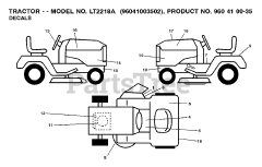 Jonsered LT 2218 A (960410035-02) - Jonsered Lawn Tractor (2007-10)