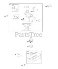 Briggs & Stratton 10J902-0342-E1 - Briggs & Stratton Vertical Engine Carburetor, Fuel Supply