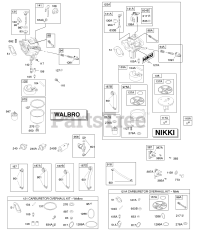 Briggs & Stratton 31L777-0171-E1 - Briggs & Stratton Vertical Engine Carburetor - Walbro &amp; Nikki, Kit - Carburetor Overhaul - Walbro &amp; Nikki