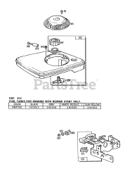 Briggs & Stratton 111707-3048-01 - Briggs & Stratton Vertical Engine Fuel Tank Assy,Control Brkt