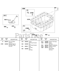 Briggs & Stratton 437447-0205-E2 - Briggs & Stratton Horizontal Engine Oil Pan, Oil Pump Screen