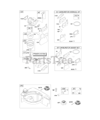 Briggs & Stratton 12B602-0100-E1 - Briggs & Stratton Vertical Engine Carburetor, Fuel Supply