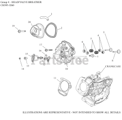 Kohler CH395-3260 - Kohler Command PRO Engine, Made for Fuzhou Longteng, 9.5hp, 7.1kW 04 CylinderHead/Breather