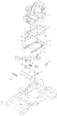 Exmark LZS749AKC724A1 - Exmark 72" Lazer Z S-Series Zero-Turn Mower, Kohler ECV749 (SN: 408644346 - 411294211) (Rev A) (2021) Seat Assembly
