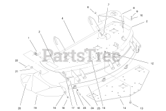 Toro 78232 - Toro 42" Side-Discharge Mower Deck for 260 Series Tractors (SN: 079000001 - 079999999) (1997)