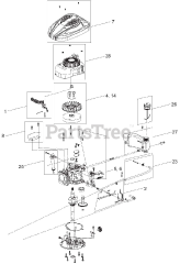 Ariens 911181 (LMSP) - Ariens Razor 21" Self-Propelled Walk-Behind Mower (SN: 000101 - 020742) Engine Kit Components
